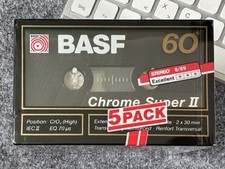 5 Pack BASF Chrome Super II CS II 60 Kassetten NEU & OVP verschweißt