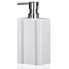 18 OZ Hand Liquid Lotion Soap Dispenser Ceramic White Lotion Pump Bottle for ...