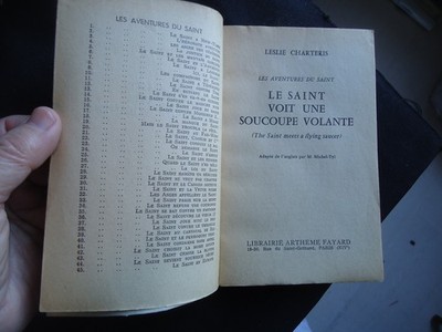 Der Heilige sieht eine fliegende Untertasse von Leslie Charteris - Arthème-Fayard EO