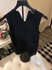 Ralph Lauren Black Lace Camisole Shell Top