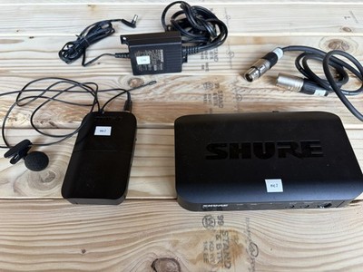 SHURE BLX4  Analog Wireless Reciver w/ BLX1 H8 Wireless Mic Xmtr CVL-B/C Mic