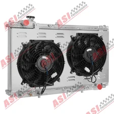 3 Row Radiator & Shroud Fan For 1991-97 Toyota Aristo JZS147 2JZ-GE Lexus GS300