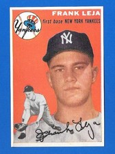 #175 FRANK LEJA ROOKIE 1954 TOPPS SPORTS ILLUSTRADED PAPER CARD INSERT YANKEES. rookie card picture