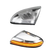 LED Side Mirror Turn Signal Lights Amber  White Puddle Lights Driver 