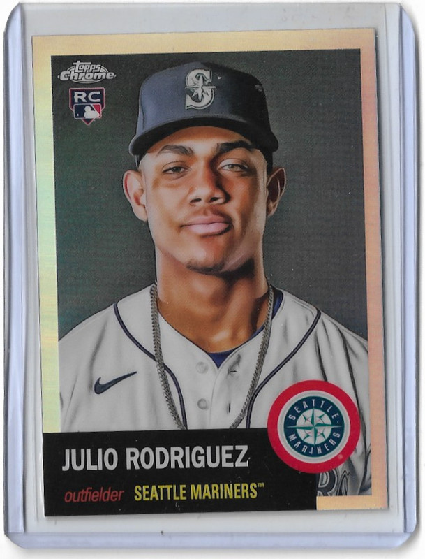 Julio Rodriguez 2022 Topps Chrome Platinum #171 Chrome Refractor Rookie Card