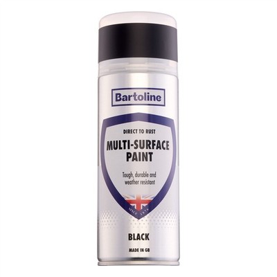 Bartoline Direct to Rust Multi-Surface Paint Black Protective Coating 13.53oz