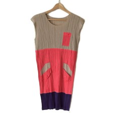 Auth PLEATS PLEASE - Pink Beige Purple Women's Dress