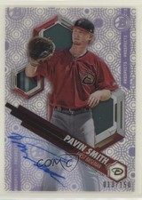 2018 Bowman High Tek Prospects Purple Rainbow Diffractor Pavin Smith Auto 8k4