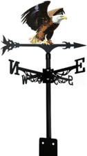 Colorful Rooster Weather Vane Spinner Wind Direction Farm Scene Stake Metal Outd