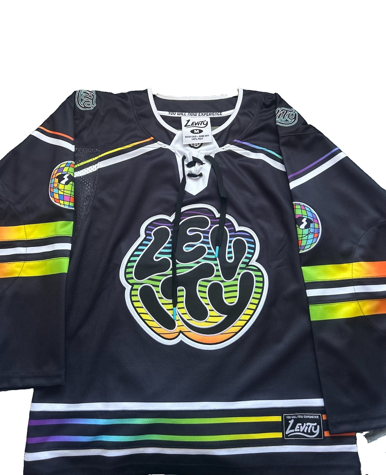Levity Official Laser Ship Tour Hockey Jersey SZ Medium EDC RAVE JERSEY SF Show
