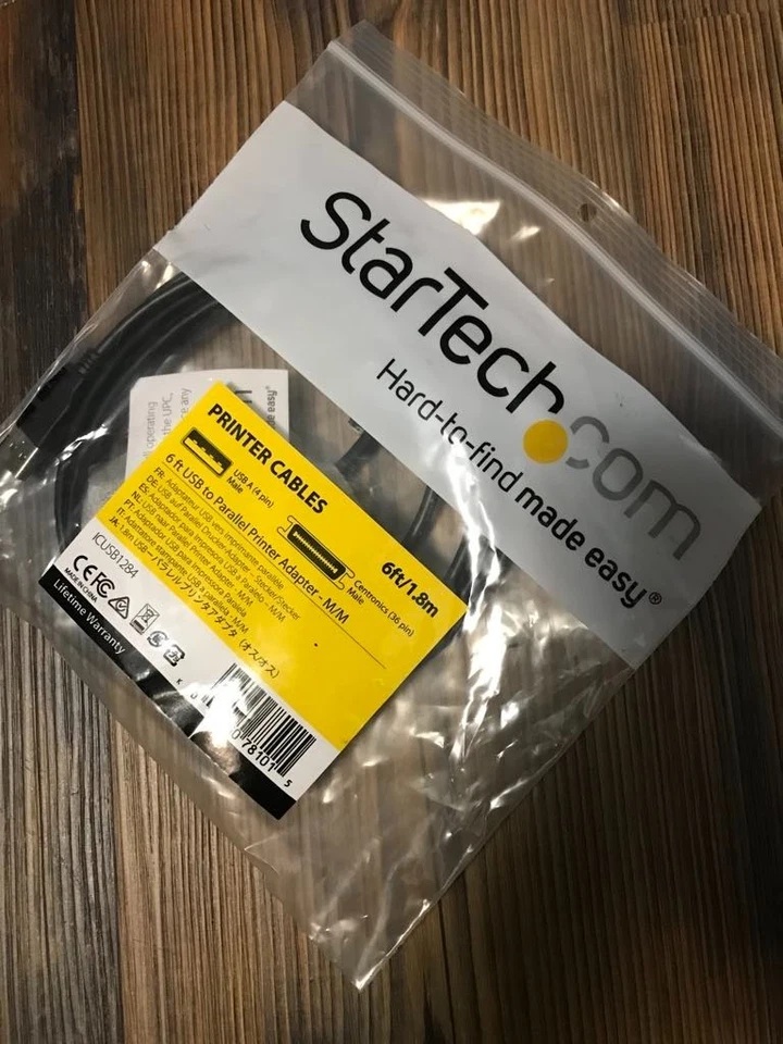 Startech Printer Cable 6Ft. USB to Parallel Printer Adapter-M/M ICUSB1284 NEW - Image 3 of 4