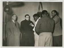Lot de 2 Photos Argentiques Sport Boxe Boxing Etats Unis Vers 1950