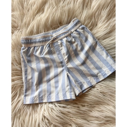 Janie and Jack Boys Recycled Striped Swim Trunk Shorts Beach Blue White Size 4 - Picture 4 of 11