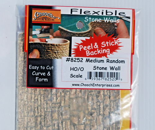 Chooch. HO/O Scale. Flexible Medium Random Stone Wall. P/N: 8252. New. | Zustand: New