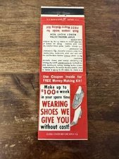 D264 Mason Shoe Manufacturing Co. Chippewa Falls WI Vintage Matchbook Cover