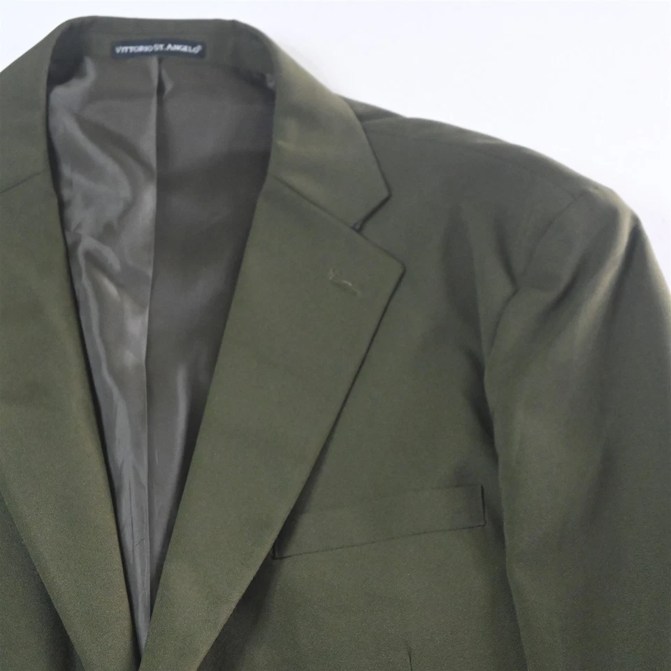 Vittorio St Angelo 44L 38x34 Verde Hombre Chaqueta Pantalones Traje Foto 3 de 4