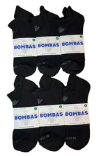 Bombas Ankle Socks Black Honeycomb Arch XL Size Black Multi 6 Pair