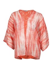 Raviya Women's Lace Back Kimono Crepe Swim Cover S/M, Coral RVY74322CRLSMLG