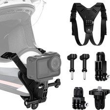 Upgrade Action Camera Helmet Chin Strap Mount - For DJI Osmo Action 5 Pro 4 3