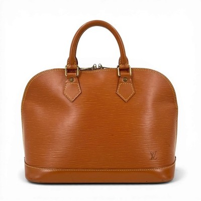 LOUIS VUITTON Alma PM Epi Kenya Brown Leather Women Top Handle Handbag M52148