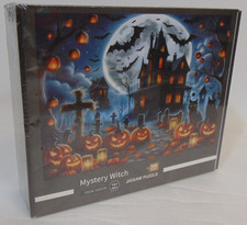 Halloween 1000 Pcs Jigsaw Puzzle Spooky Ghosts Bats Pumpkins Cats Mansion