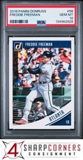 2018 PANINI DONRUSS #56 FREDDIE FREEMAN BRAVES POP 2 PSA 10