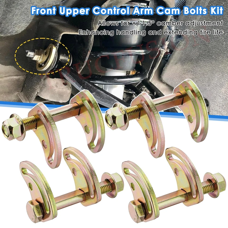 Front Alignment Camber Caster Cam Bolt Kit For Silverado 2500 HD 1999 2000-2018 - Image 2 of 4