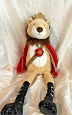 FAO Schwarz Glow Brights Nutcracker Lion Plush 12" Seated W/ Lights  Music NWT