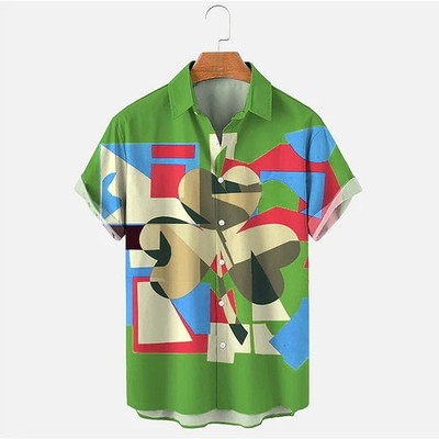 Lucky Green Irish Hawaiian Shirt St Patrick's Day Festive Party Button Up