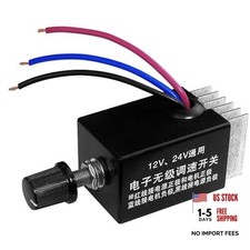DC Motor Speed Controller Universal DC 12V 24V 10A Electronic Stepless Speed