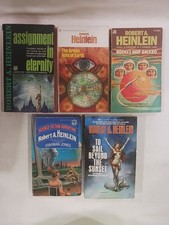 Robert A. Heinlein Vintage Science Fiction Sci-Fi Paperback Book Lot of 5 Books 