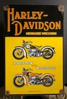 VINTAGE 1935 DATED HARLEY DAVIDSON TWINS MOTORCYCLE 15” PORCELAIN SIGN