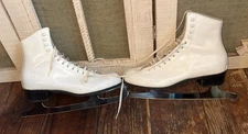 Riedell Womens Figure Ice Skates White Size M 7 Sheffield MK Blades