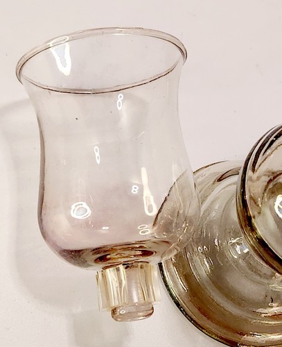 Juego de 3 piezas de lámpara de té de hadas de rosas de repollo de vidrio de colección con borde con volantes rosa claro - Imagen 12 de 15