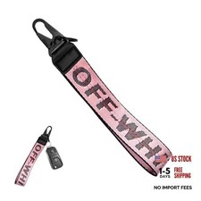 Pink Fabric Wrist Lanyard Car Keychain - Pink Fabric Wrist Ring for Cars