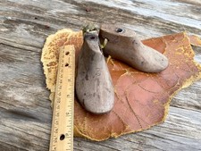 Antique Child's Wooden Shoe Lasts Pair 5" long