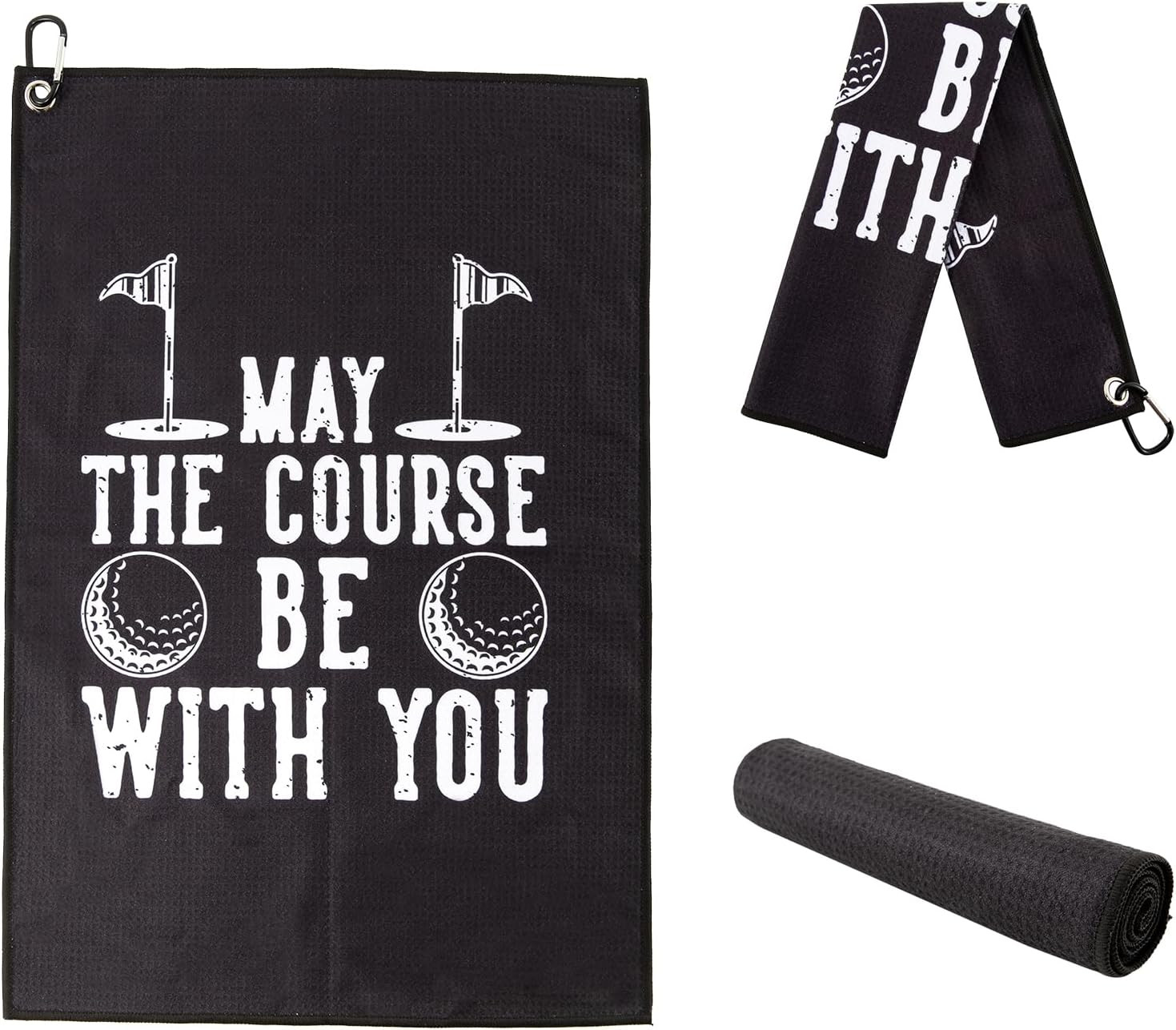 Towel,printed Golf Towels For Golf Bags With Clip,golf Acces