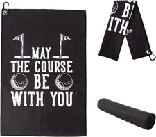 Golf Towel,Printed Golf Towels for Golf Bags with Clip,Golf Accessories Funny Go