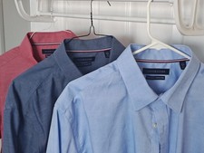 Tommy Hilfiger Koszula męska 17,5 partia 3 sukienka zapinana na guziki długi rękaw