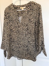 Michael Kors Women s Leopard Print Blouse Siz...