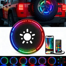 RGB LED Spare Tire Light for 07-18 Jeep Wrangler JK Brake Lamp Remote App DIY