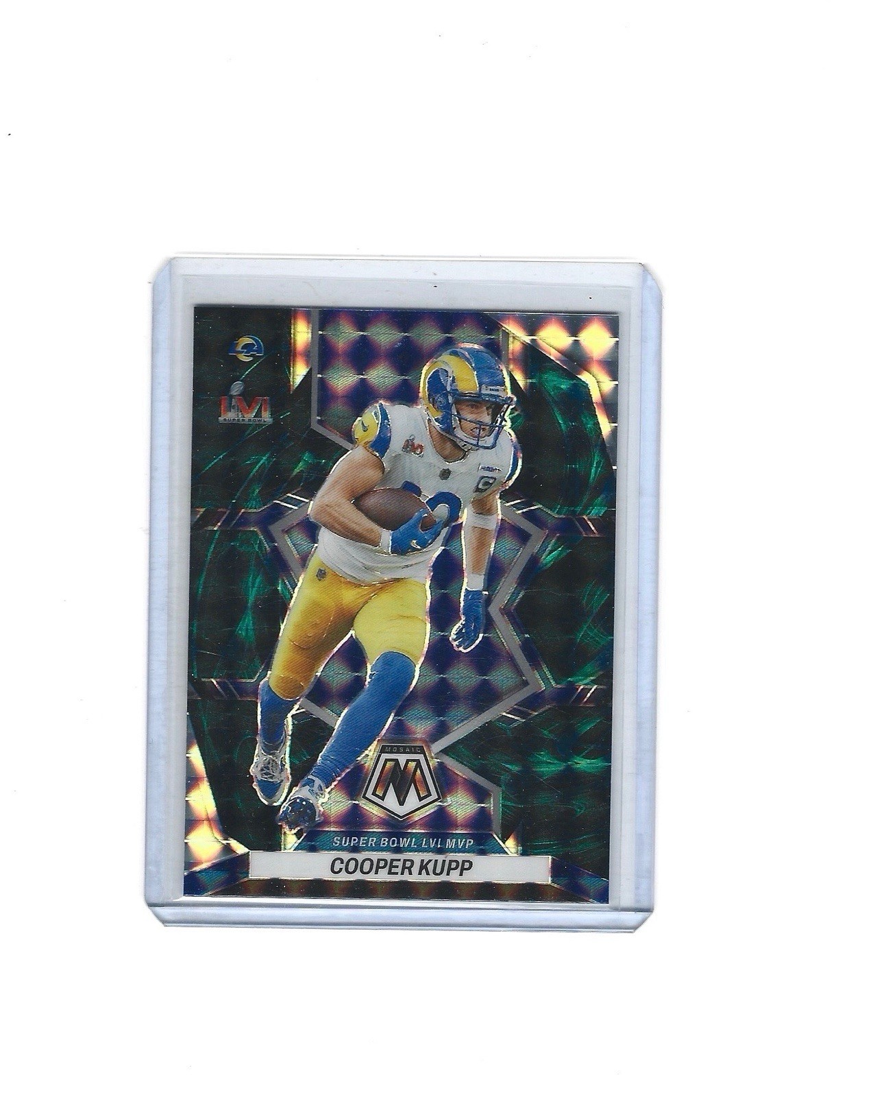 2022 Panini Mosaic Cooper Kupp Genesis Super Bowl LVI MVP #299 SSP SP