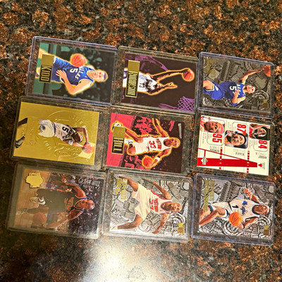 NBA 9-Card Lot - Rookie cards-J.Kidd, Grant hill, Glen Rob&Gold Medellion J.Kidd