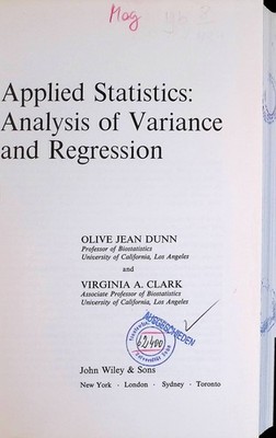 Applied Statistics: Analysis of Variance and Regression Probability & Ma 2235097