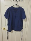 Allheart Basics Navy Blue Women's Scrub Top XLG Two Pockets With Ties — photo 1
