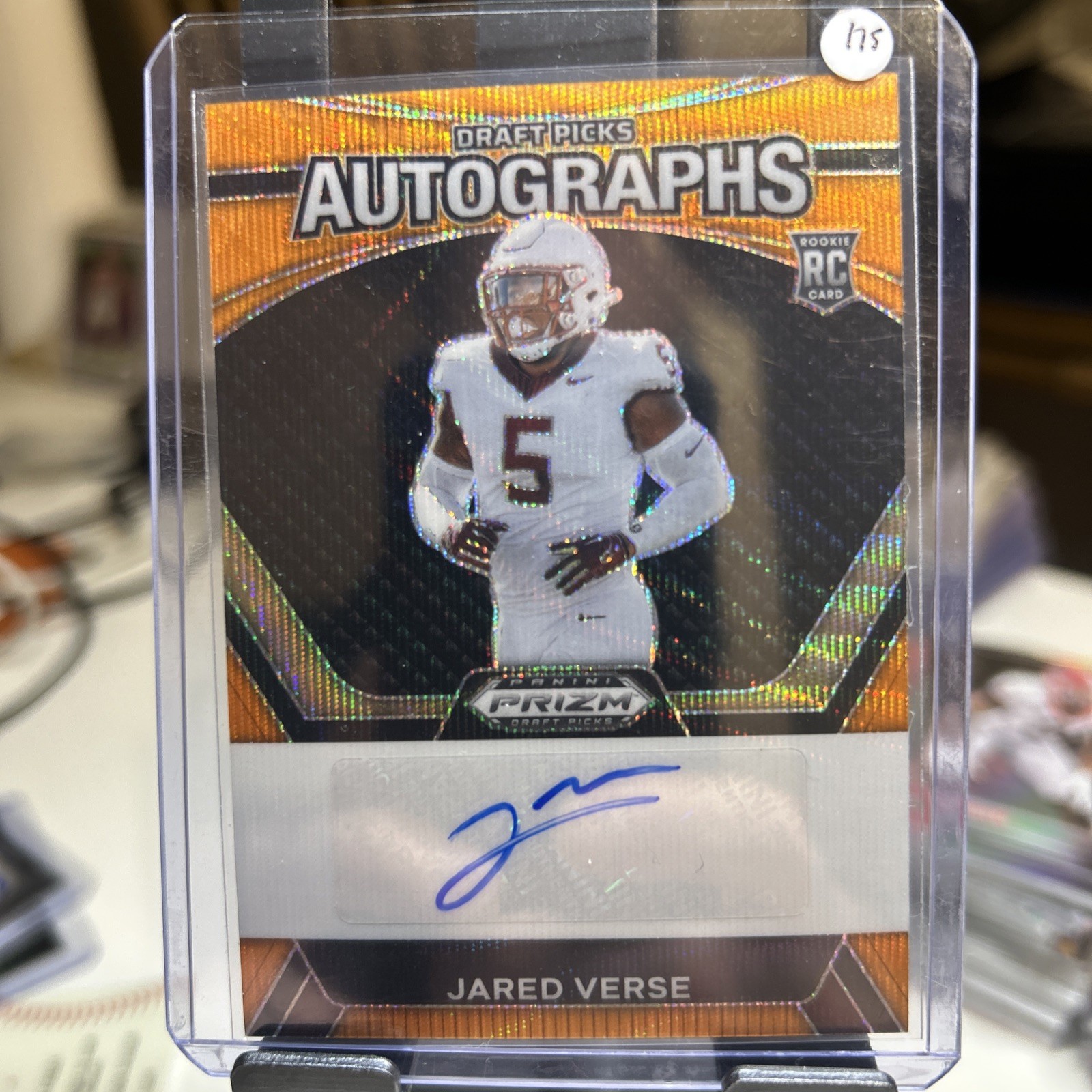 2024 Panini Prizm Draft Picks Autographs Jared Verse Orange wave RC 67/75
