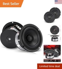 Elegant Black 3-Inch Bookshelf Speakers; Perfect for Home Audio Enthusiasts