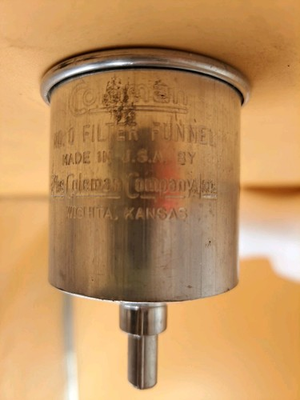 #ad Vintage Coleman No 0 Zero Filter Funnel Blue Felt Filter USA Made $15.00