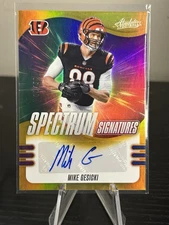 2025 Panini Absolute Spectrum Gold Autograph Auto #MGI Mike Gesicki /10