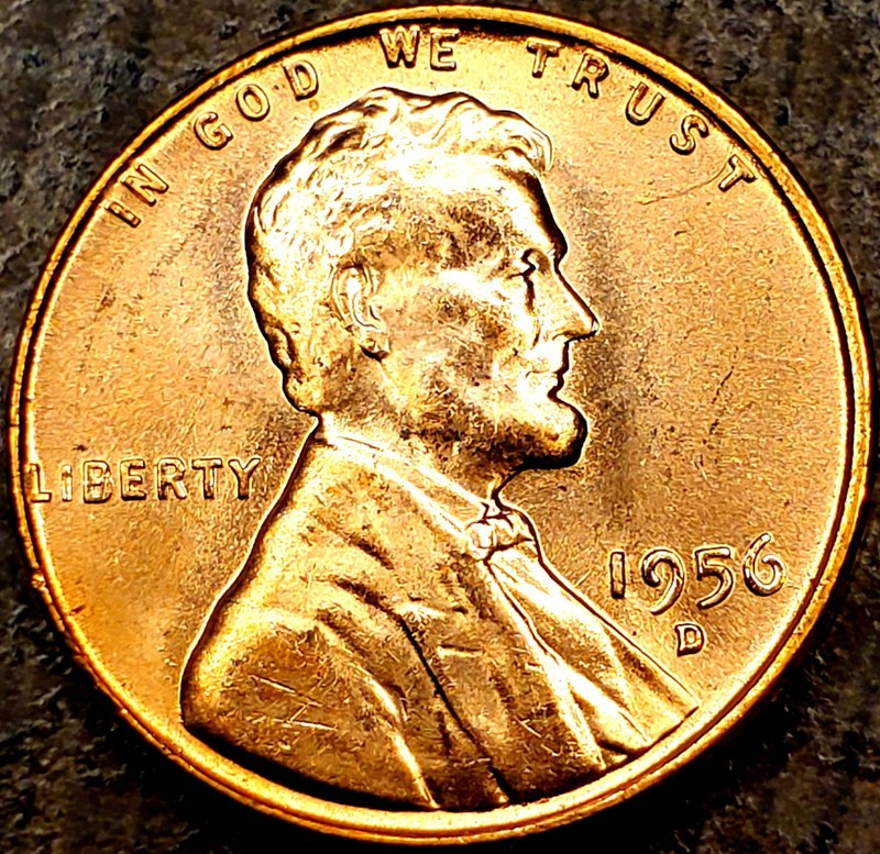 1956 D Lincoln Wheat Cent-RED GEM BU From OBW Roll! DDO! RARE-Low Survival! LOOK